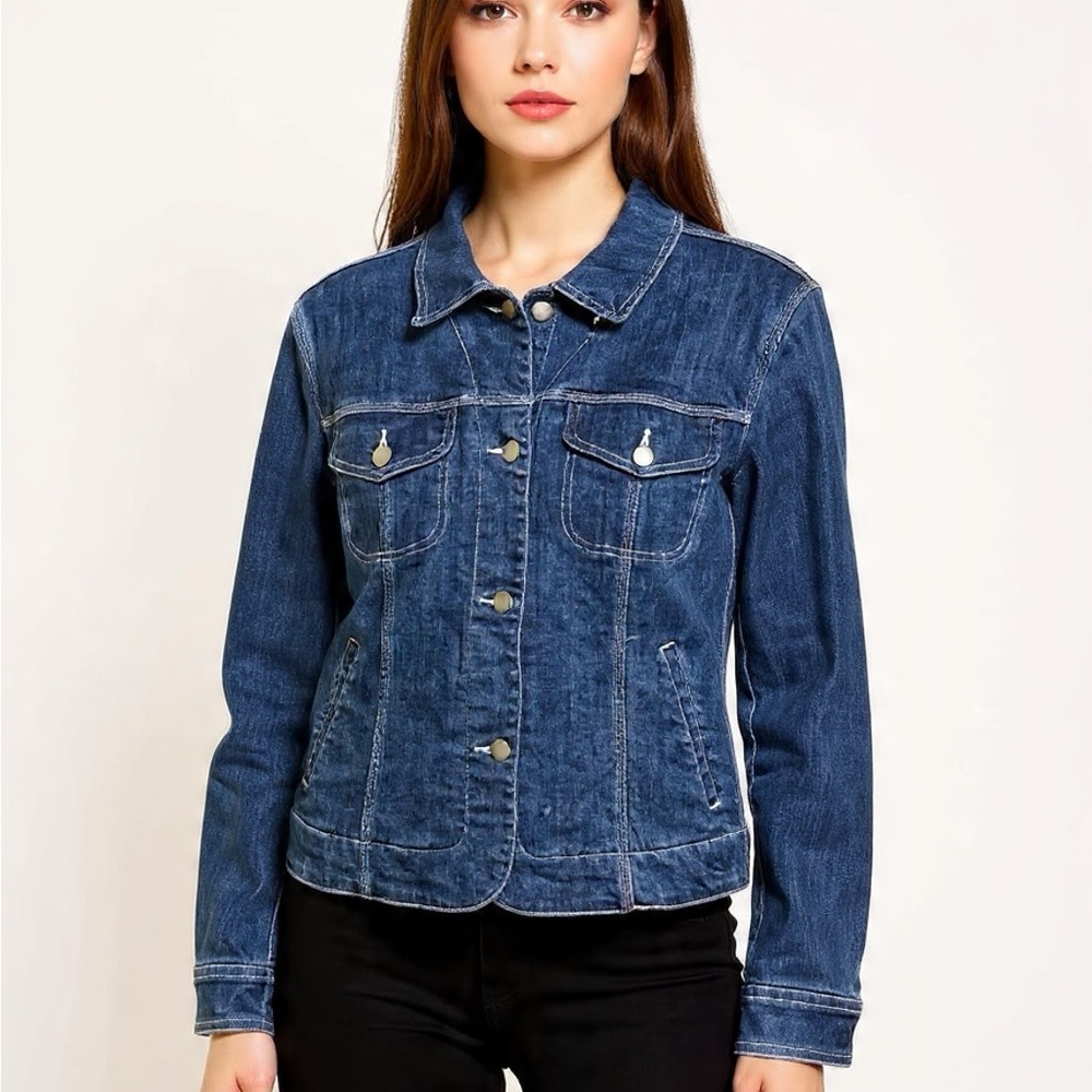 Chico's Dark Blue Jean Jacket